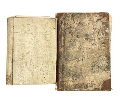 Lot 443 - Two large antiquarian books, lacking plates,...