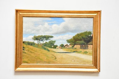 Lot 1721 - NIELS BJERRE (DANISH); oil on canvas, country...