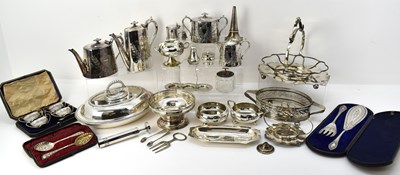 Lot 1234 - A quantity of mixed silver plate including...