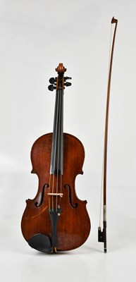 Lot 1563 - A full size violin with two-piece back length...
