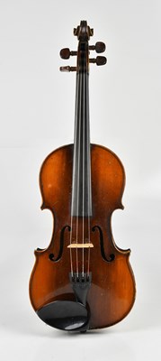 Lot 1565 - A small full size violin with two-piece back,...