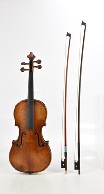 Lot 1622 - A full size German violin with two-piece back...