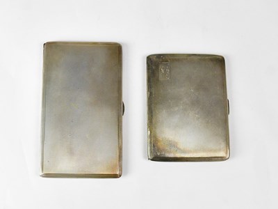 Lot 723 - Two hallmarked silver cigarette cases with...
