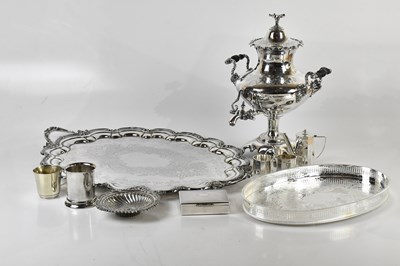 Lot 1407 - A collection of assorted silver plate...