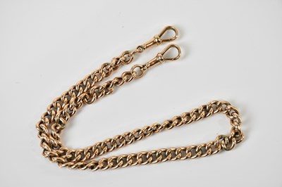 Lot 1780 - A 9ct yellow gold graduated Albert chain with...