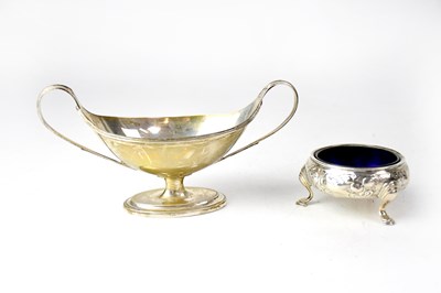 Lot 692 - An Edward VII hallmarked silver twin-handled...