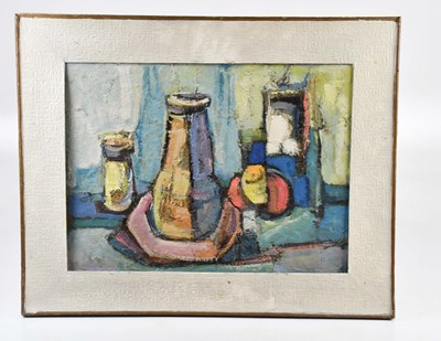 Lot 1782 - TADEUSZ WAS: oil on board, still life study,...