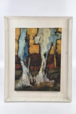 Lot 1783 - TADEUSZ WAS; oil on board, 'Trees', signed...