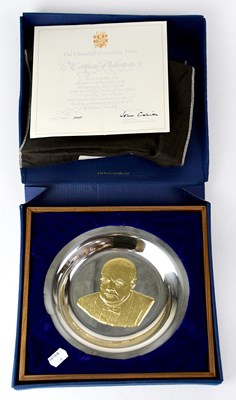 Lot 618 - An Elizabeth II hallmarked silver plate