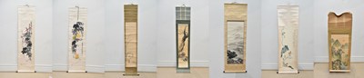 Lot 1074 - Seven 20th century Chinese scrolls including a...