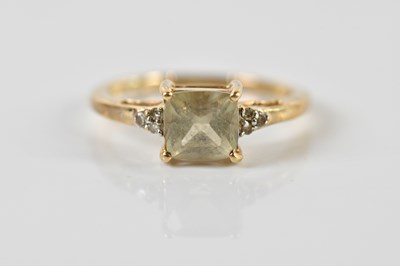 Lot 1504 - A 9ct yellow gold dress ring, size J 1/2,...