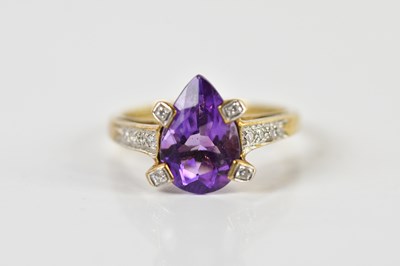 Lot 1503 - A 9ct yellow gold dress ring, set with central...