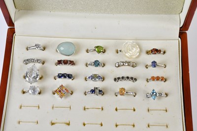 Lot 1752 - A collection of silver dress rings (20).