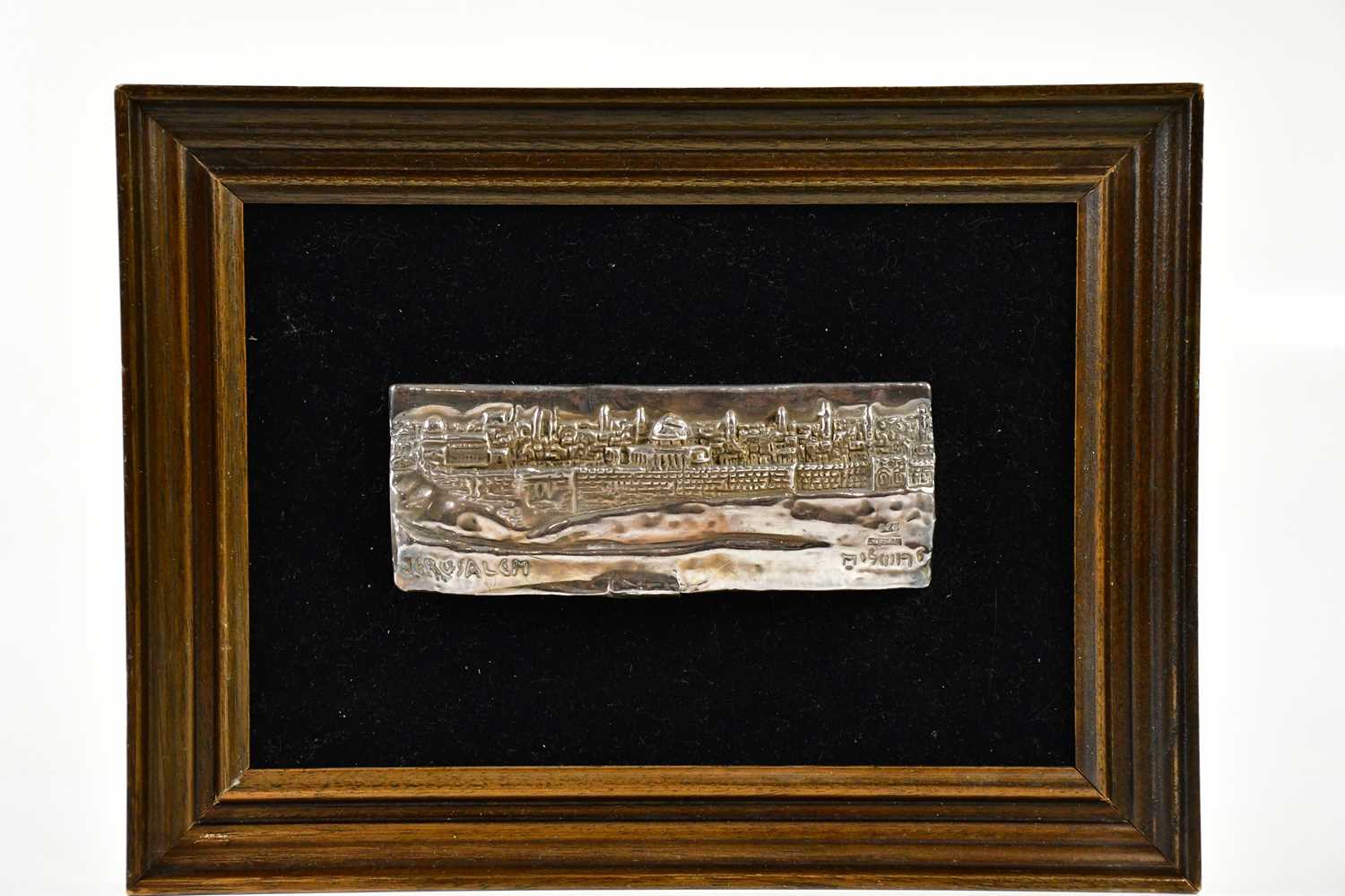 Lot 62 - A sterling silver wrapped plaque, inscribed...