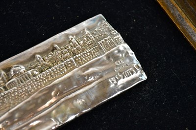 Lot 62 - A sterling silver wrapped plaque, inscribed...
